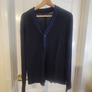 Good Man Blue Knit Cardigan Medium